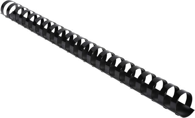 Exacompta - Réf. 75301E - Boîte de 100 reliures spirales en PVC noir 10 mm - permet de relier 40 à 65 feuilles de 80g format A4 ou A3 paysage - convient pour tout type de machine à relier à anneaux