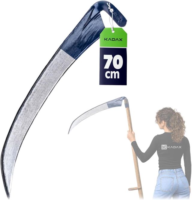 KADAX Faucille de Jardin en métal, Faucille, Faucille Pliante, Faucille pour Plantes Sauvages, Faucille, Faucille de Jardin, Faucille à Gazon, Faucille à Feuilles, Faucille à Main, Petite Faucille