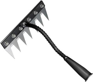 Rateau de Désherbage, Rateau Jardin Râteau de Déchaumage pour Le Jardinage, Outil de Disvant de La Griffe Rateau de Désherbage Berthaus, Outillage de Jardin pour Désherber, Ameublir, Semence, 8 Dents