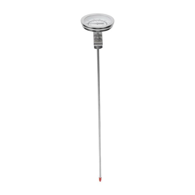 Zerodeko Thermomètre Sonde Longue Argenté Cuisine en Acier Inoxydable Mesure Précise Température pour Cuisson et Friture