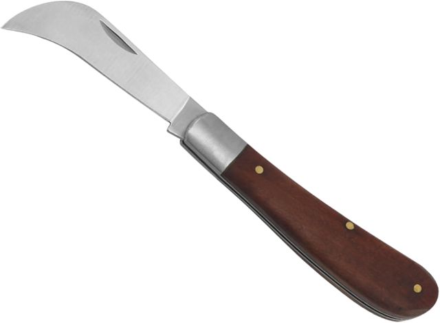 Serpette-Greffoir,Couteau Serpette Jardin,Serpette Pliante Lame Courbe en Acier Inoxydable,Greffoir à Vignes Pliant,Outil de Coupe de Ciseaux d'Arbre de Semis de Taille de Greffage Pliable de Jardin