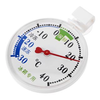 NOLITOY Thermomètre avec Affichage pour Réfrigérateur et Congélateur Multifonction Conversion D'unité, Plastique Rond, Précision ±2°c Cuisine et Stockage