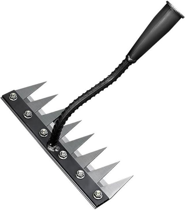 Desherbeur Manuel 8 Dents Rateau Désherbage Portable Râteau Jardin