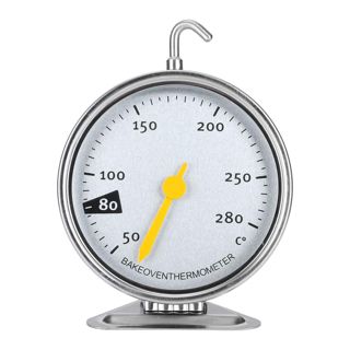 Thermomètre de four, thermomètre de four de cuisine à cadran avec crochet, thermomètre de fours en acier inoxydable 50-280 ℃/122-536 ° F Outils de mesure de cuisine