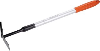 BLACK+DECKER Cultivateur avec Bêche - Râteau et Bêche de Jardin - Longueur Ajustable 66-101CM - Cultiver et Désherber - Tête en Acier au Carbone