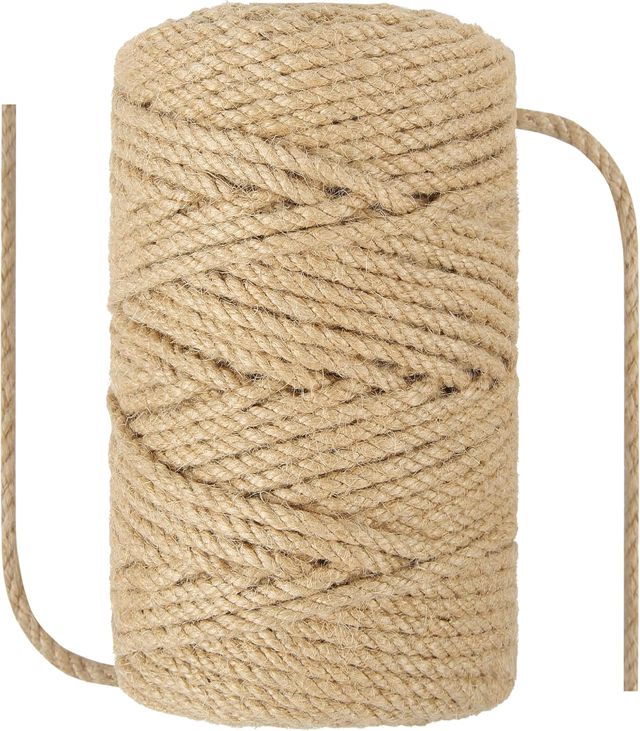 3 mm x 100 mètres Corde de Chanvre Sisal Naturel Corde épaisse pour Chat Arbre Griffoir, Jardin, Reliure, Artisanat Matériel d'emballage