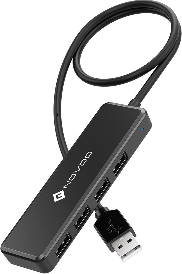 NOVOO USB C Hub, 4 Ports USB 2.0 SD Data Splitter, Simple and Pratique Port USB Adapter for PS5/Mac Pro/Macbook Air/Dell XPS/Notebook PC/Flash Drive/Mobile HDD and More