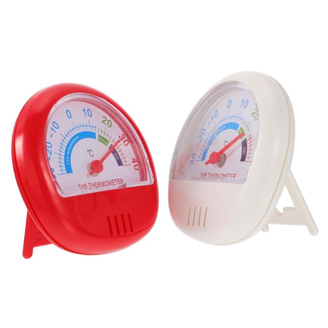 PRETYZOOM Thermomètres pour Réfrigérateur Outil Précis de Mesure de Température Lot de 2 en Plastique Échelle Claire Bavures pour Congélateur Cuisine