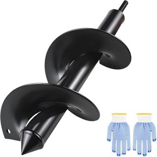 Xujinsongg Mèche Tarière pour Perceuse Jardin Foreuse Ø10x30cm, avec Gants de Travail