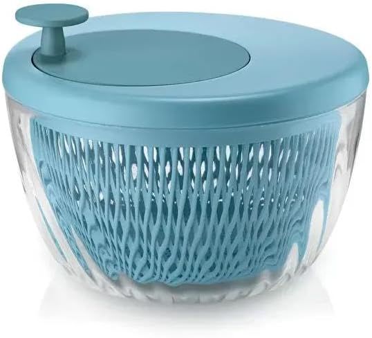 Guzzini - Kitchen Active Design, Spin&Store, Centrifugeuse à Salade avec Couvercle - Olive Green, 26 cm - 170900175
