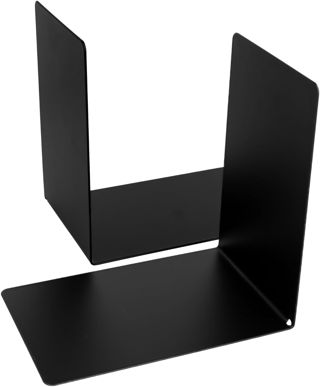 Westcott Serre-Livres Noir (Lot de 2) | Métal 90 x 140 x 140 mm | Support-Livres Robuste pour Livres ou Classeurs | Cale-Livres Solide 1,0 mm d'Épaisseur pour Bureau & Maison | E-10244 00