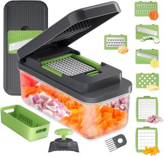 Ibergrif M524-7 Coupe Légumes, Mandoline 7 en 1 Multifonction