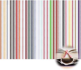 Kit de reliure de livre Lot de 26 bandeaux 30 x 1,3 cm en coton 26 couleurs