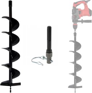 Mèche de tarière Ø 150 mm avec adaptateur perceuse et perforateur SDS-max