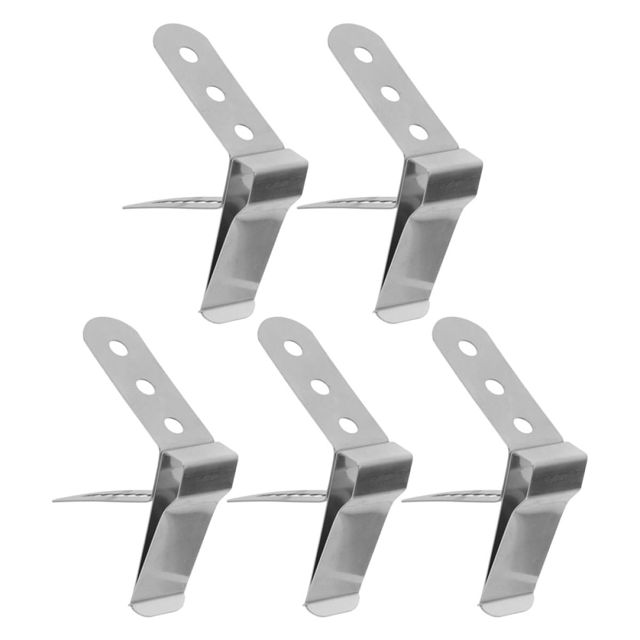ibasenice Clip Multifonctionnel pour Thermomètres Cuisine en Acier Inoxydable 5pcs, Support Pince Léger et Précis pour Barbecue, Cuisson et Test de Température en Déplacement