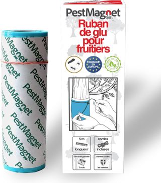 Bande de Colle pour Arbres 5 m – Bleu - Piège à Insectes Rampants, Fourmis, Chenilles –Non Toxique, Résistante à l’Eau–Ruban Collant pour Arbres Fruitiers Cerisiers Jardins–Facile à Appliquer