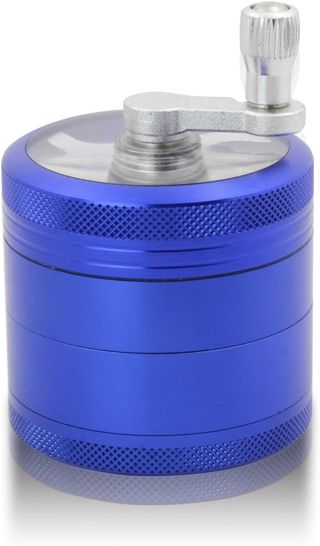 DCOU Meuleuse en aluminium incassable pour moulin à main à manivelle pour épices 4 pièces 2,2 pouces ((Noir-aluminium))