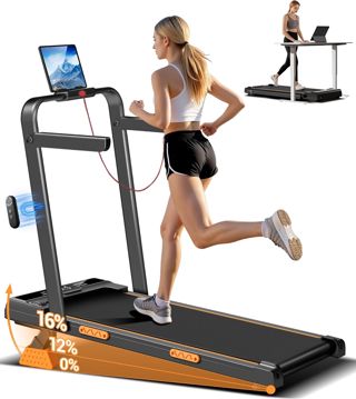 LONTEK 3.0HP Tapis de Marche Pliable Inclinable,Accoudoirs Réglables