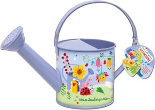 Moses. Mein Zaubergarten Arrosoir en métal pour enfant avec tête de pulvérisation et environ Capacité : 1,3 l - Arrosoir en métal avec poignée - Jouet d'extérieur résistant aux intempéries à partir de