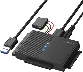 FIDECO Adaptateur Disque Dur SATA et IDE, USB 3.0 pour 2.5"/ 3.5" HDD/SSD