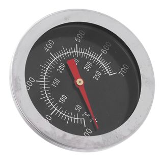 Walfront Thermomètre de Four en Acier Inoxydable pour Barbecue, Jauge de Température pour Barbecue, Grand Cadran de 52 Mm, Filetage M8, 100 à 700 F, Lecture Instantanée Analogique pour la Cuisine, la