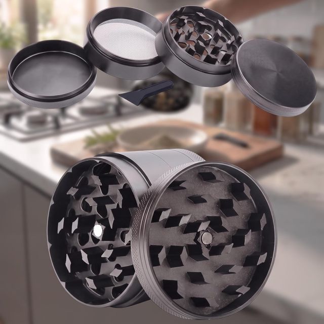 4cm Grinder à épices magnétique de cuisine: couvercle aimanté ne fuit pas