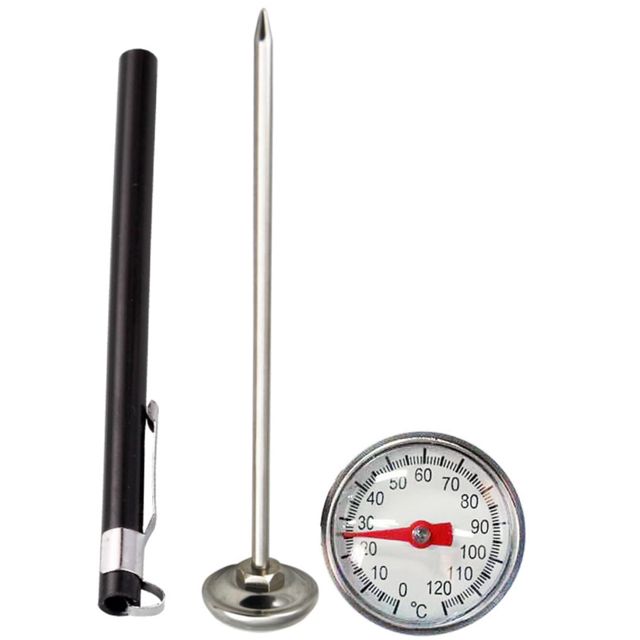 Angoily Thermomètre Alimentaire en Acier Inoxydable Mini Cuisine Thermomètre à Café et Lecture Rapide sans Pile Accessoire Cuisine pour Maison et Restaurant