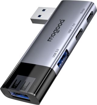 MOGOOD USB 3.0 Hub 4 Ports, 5Gbps, Multi-USB-Splitter pour Ordinateur