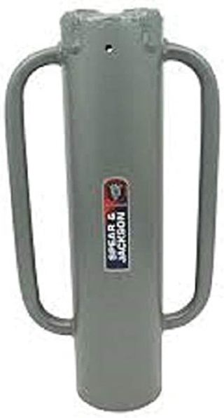 Spear & Jackson – Enfonce-pieux manuel – Guidage précis poteaux jusqu’à Ø 15,5 cm – Acier carbone – Poignées larges – Longueur 70 cm