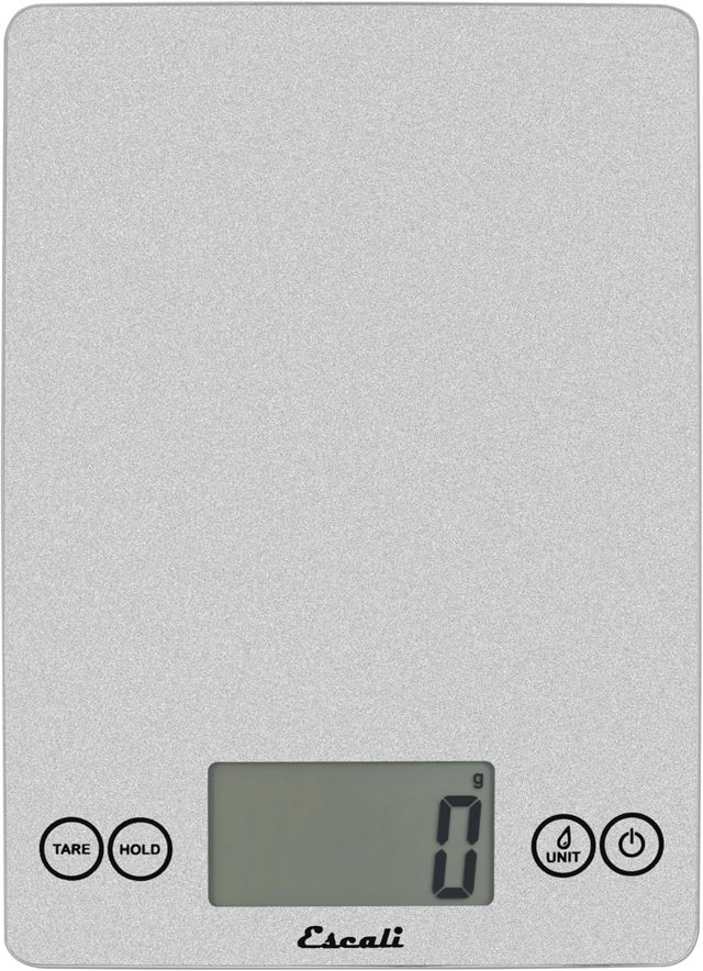 Escali 157SS Balance de Cuisine Arti Glass, Balance de Précision avec Affichage LCD, Accessoires Cuisine, 6.8 kg (15lb), Argenté, 23 x 16,5 x 2 cm