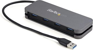 StarTech Hub USB-A 4 Ports 5Gbps, Bus, Câble 28cm (HB30AM4AB)