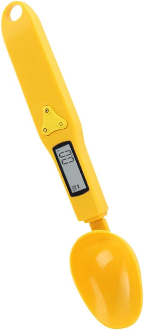 MAGICLULU 300g Cuillère Précision 0,1g Balance Électronique, Écran Lcd, Arrêt Automatique, Plastique Jaune, Cuisine, pour Cuisson et Pâtisserie