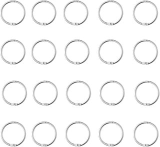 20 Pcs Anneaux de Reliure 25mm Anneaux Articulés Métalliques
