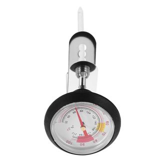 BESPORTBLE Thermomètre Cuisine à Pince en Acier Inoxydable pour Pichet à Lait et Café avec Sonde Précise, Amateurs et Professionnels Café