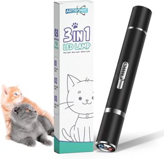 Jouet Chat Interactif - Jouets pour Chats et Chiens avec Lumière LED, Jouet Chat Interactif pour Chat et Chaton Rechargeable USB - Accessoire de Dressage, Exercice et Activité Physique
