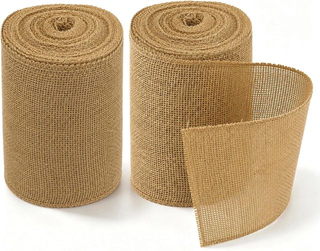 Ruban Toile de Jute Naturel 15cmx20m Bande D' enroulement de Jute Vintage