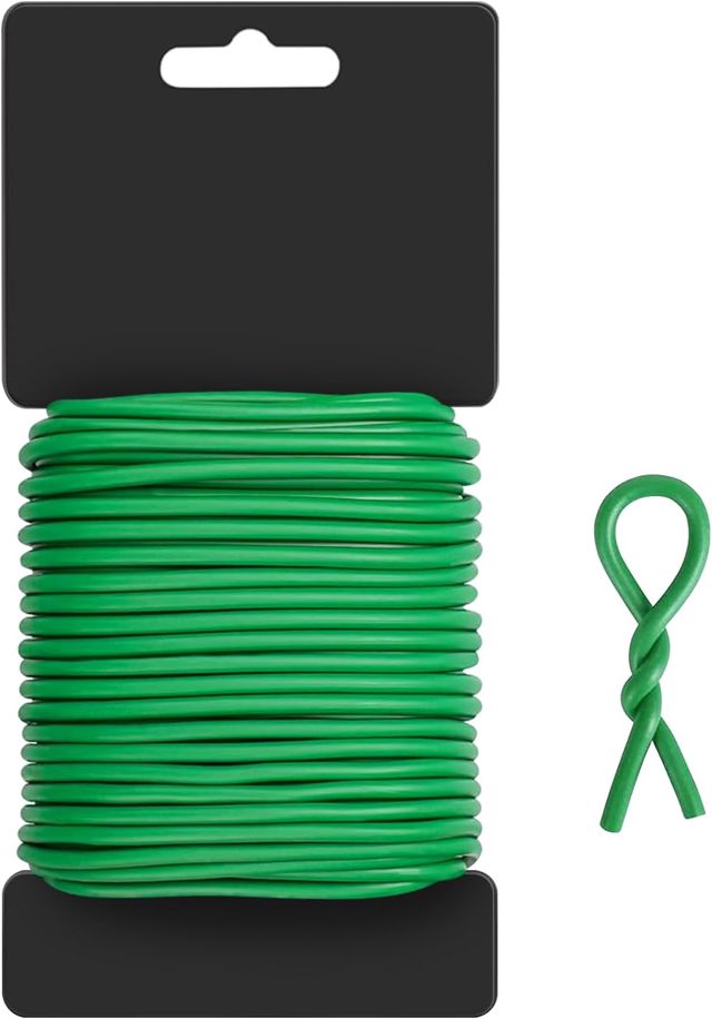 30M Fil de Jardin Vert Souple 3,5mm pour Attache et Soutien des Plantes, Tomates, Plantes Grimpantes, Vignes et Fleurs, Facile à Couper, Ne Endommage Pas Les Tiges (Style 1)
