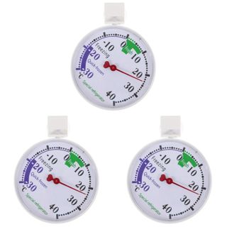 ABOOFAN Thermomètre Frigo Congélateur À Cadran Analogique 3 Pièces Indicateur De Température Réutilisable Avec Capteur De Haute Précision Pour Pharmacie Supermarché Et Cuisine