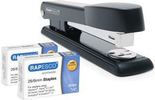 Rapesco 1602 Marlin Agrafeuse et 2000 Agrafes 26/6 mm, Noir