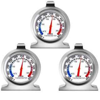 Thermomètre de four 50-300 °C/100-600 °F Thermomètre de four pour four, barbecue, friteuse, fumoir Thermomètre analogique à lecture instantanée en acier inoxydable pour cuisine (1)