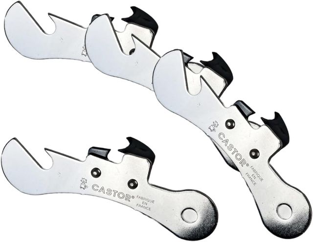 FM Professional Lot de 4 ouvre-boîtes inox 9,5 cm