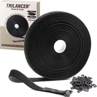 Trilancer Sangles de Câble Réutilisables en Scratch, 5m x 2cm, 25 Boucles