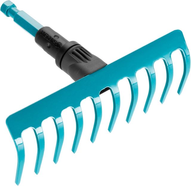Gardena Râteau de jardin combisystem 18,5 cm 10 dents