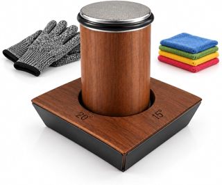 Aiguiseur Couteaux Professionnel Roulant à Angle Guidé 15° 18° 20° 22° – Affuteur Couteaux Diamant & Céramique – Couteaux Japonais & Européens – Gants Anti-Coupure + 4 Microfibres