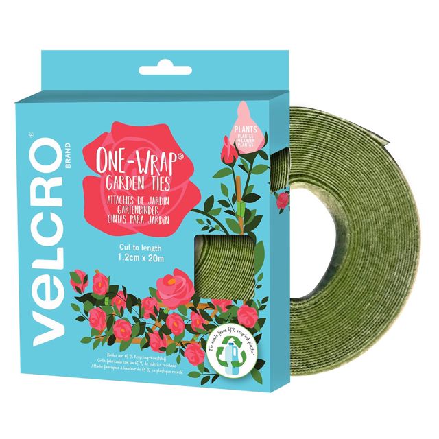 Velcro Brand ONE-WRAP Ruban auto-agrippant de jardin, Vert 120mm x 20m