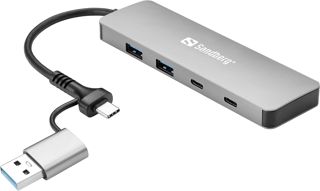 Sandberg USB-C/A to 2xUSB-A 2xUSB-C Hub USB 3.2 Gen 1 (3.1 Gen 1) Typ