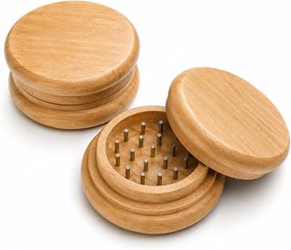 Moulin en bois pour herbes et épices, avec dents métalliques, biodégradable, 54 mm bio