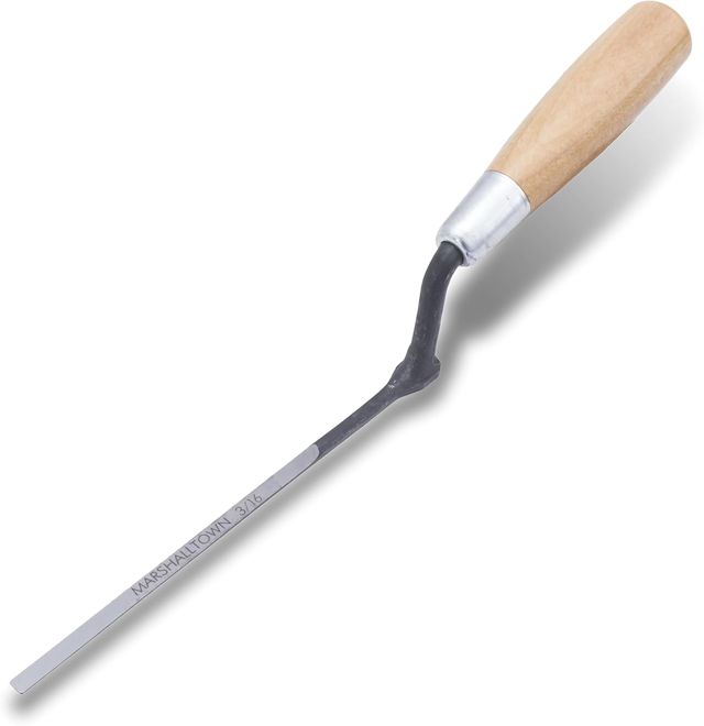 Truelle du maçon de Marshalltown avec manche en bois dur, en acier au carbone, pour maçons et artistes, taille de la truelle : 165x4 mm