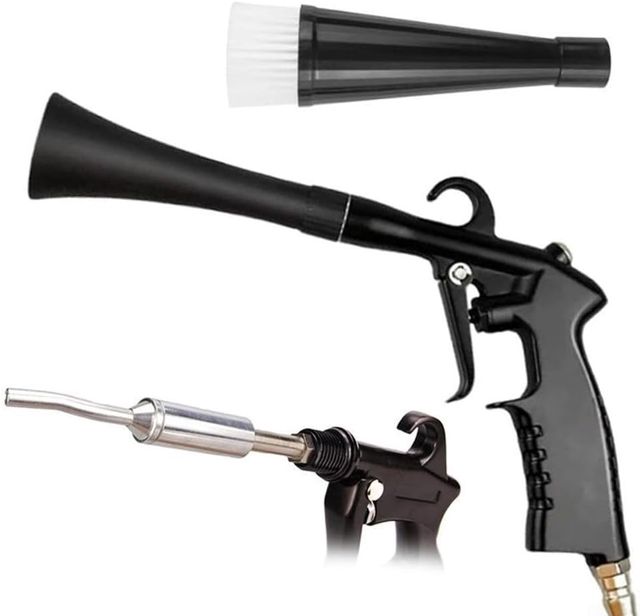 Spray professionnel à air comprimé avec brosse – Nettoyeur de poussière très résistant pour les détails automobiles, claviers et appareils électroniques