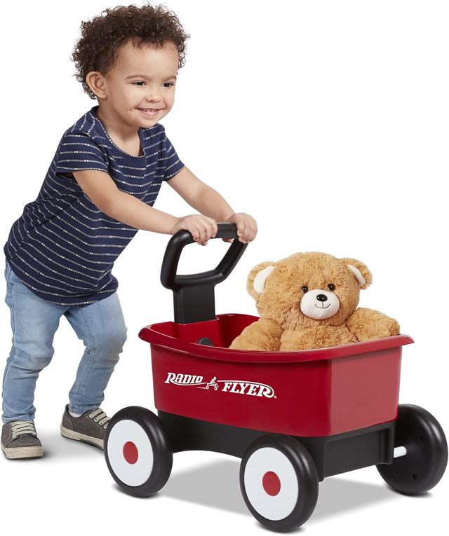 Radio Flyer Walker Wagon avec Outils de Jardinage, Chariot de Marche à Pousser et à Tirer, de 1 à 4 Ans